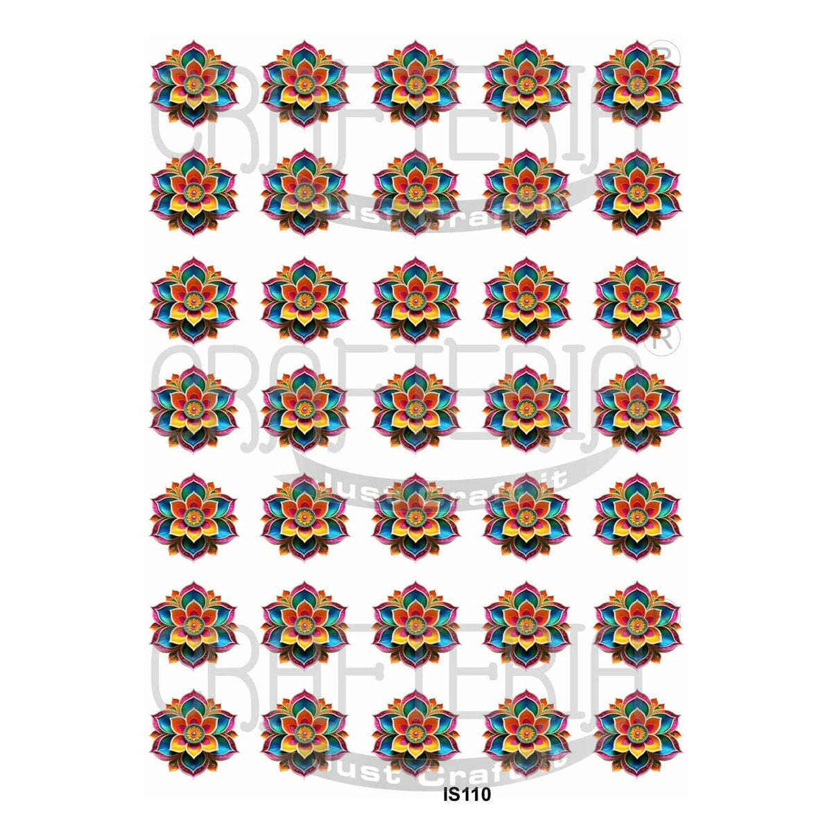 Crafteria Rangoli Design Insert Sheet (Transparent Sheet) IS110