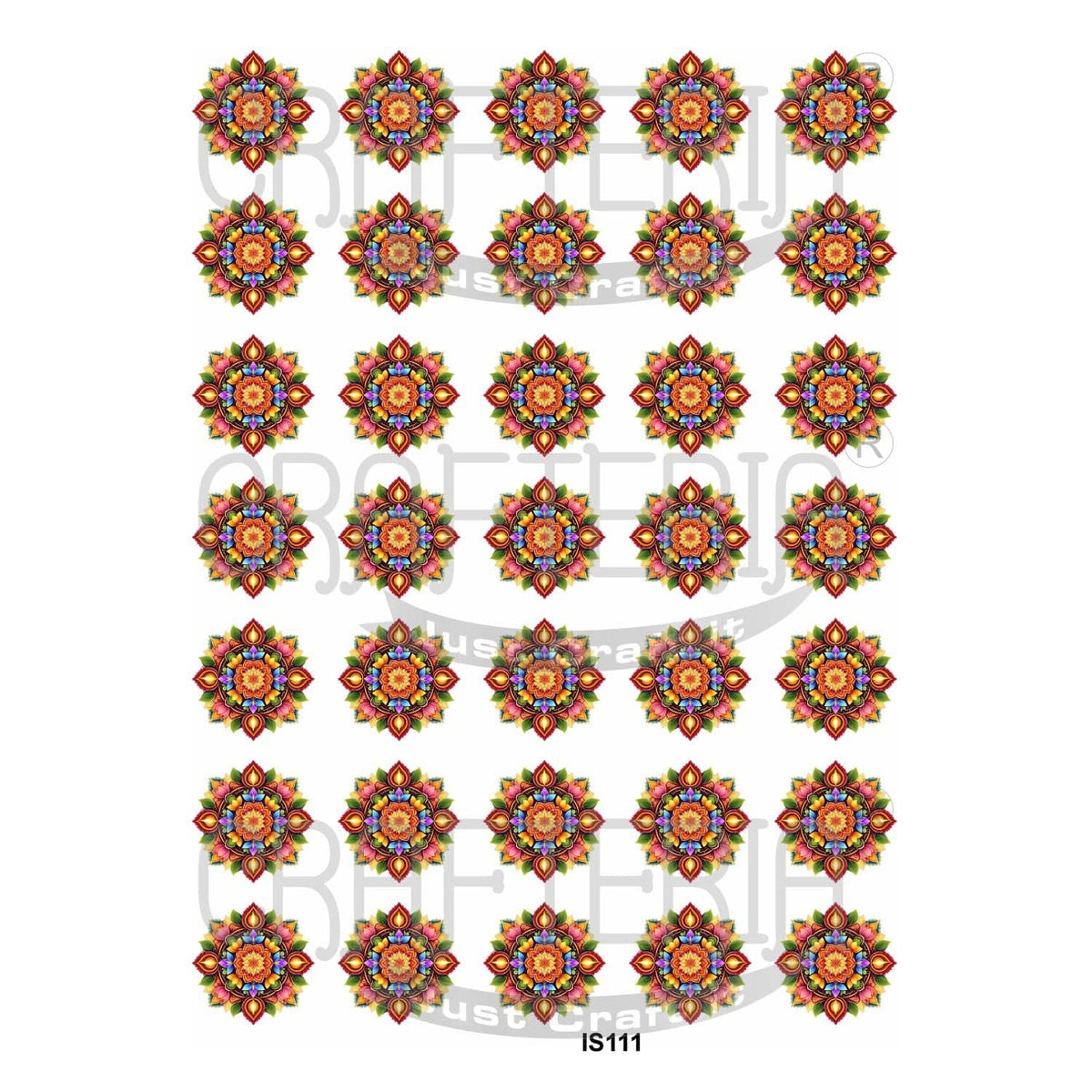 Crafteria Rangoli Design Insert Sheet (Transparent Sheet) IS111