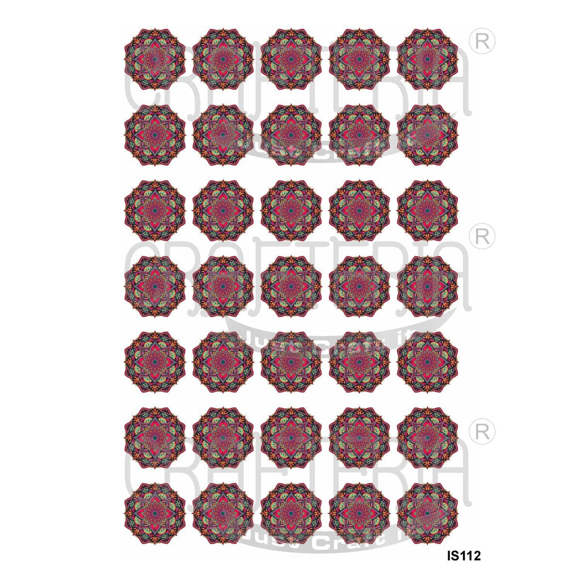Crafteria Rangoli Design Insert Sheet (Transparent Sheet) IS112