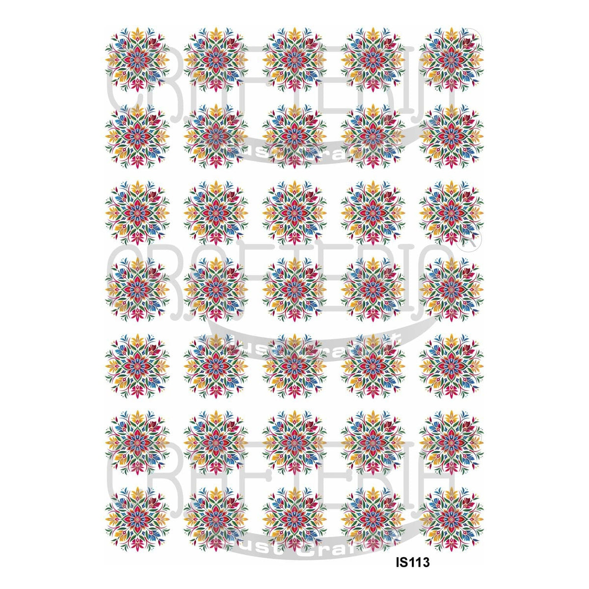 Crafteria Rangoli Design Insert Sheet (Transparent Sheet) IS113