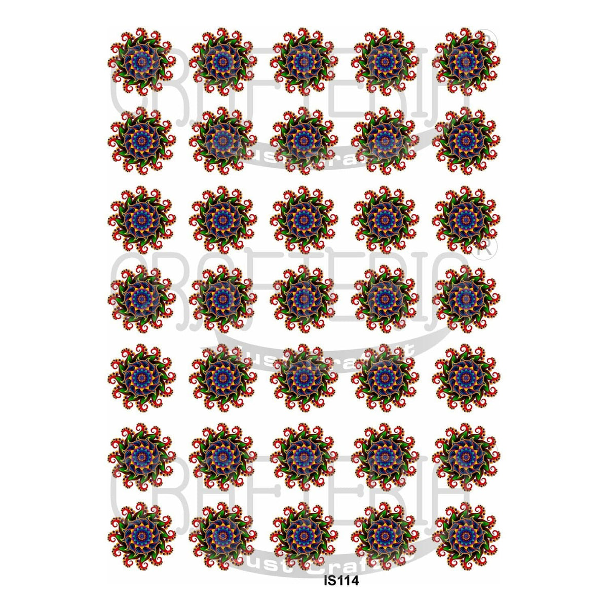 Crafteria Rangoli Design Insert Sheet (Transparent Sheet) IS114