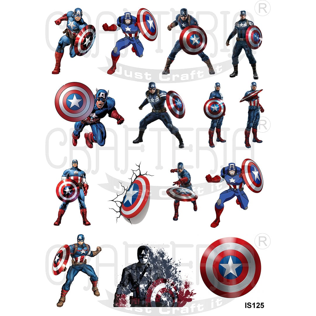 Captain America Designs Insert Sheet (Transparent Sheet) IS125 IS125