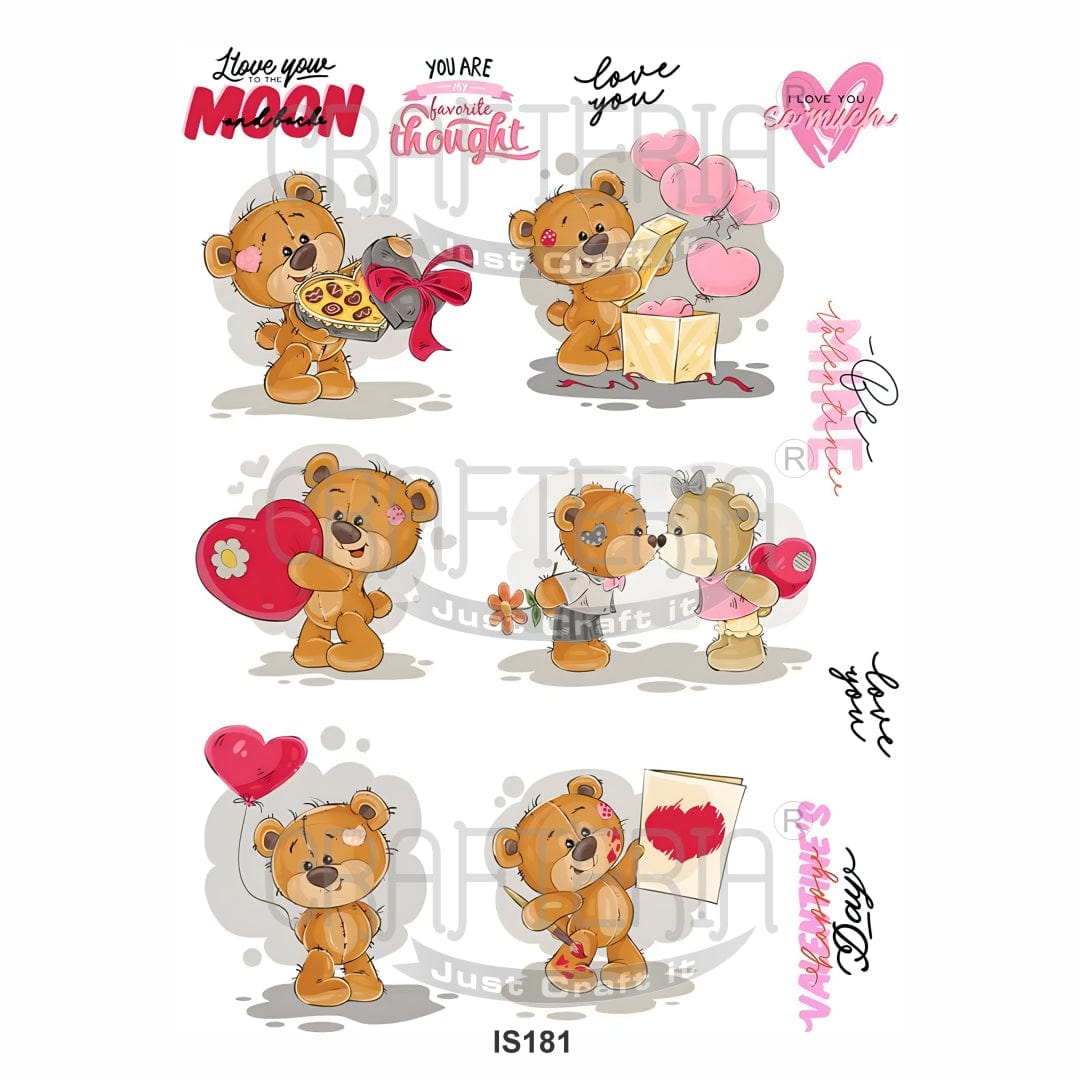Crafteria Teddy Designs Insert Sheet (Transparent Sheet) IS181