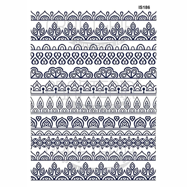 Mandala Border Designs Insert Sheet (Transparent Sheet) IS186 IS186