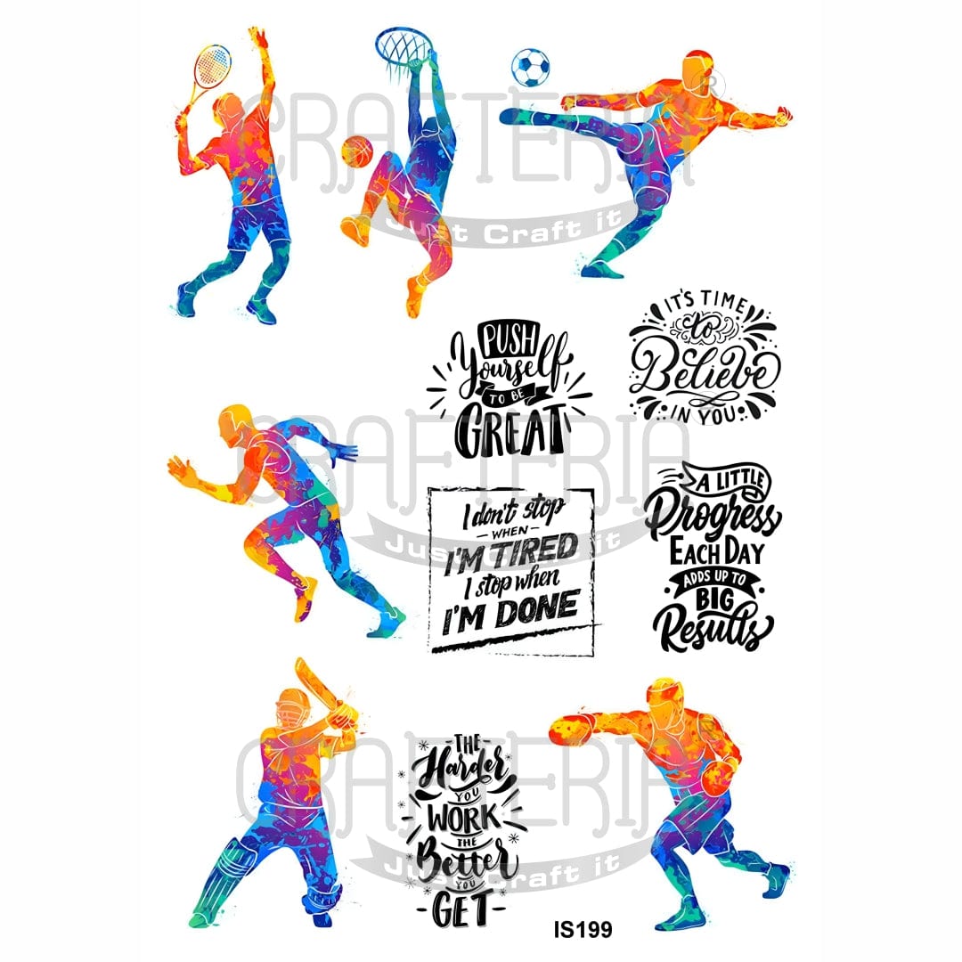Crafteria Sports Designs Insert Sheet (Transparent Sheet) IS199