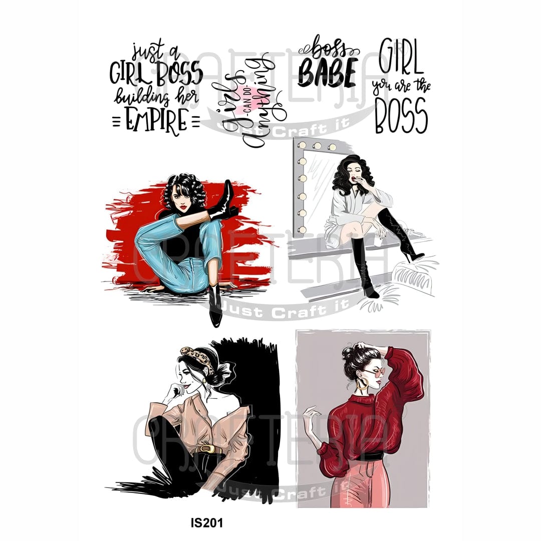 Crafteria Boss Girl Designs Insert Sheet (Transparent Sheet) IS201