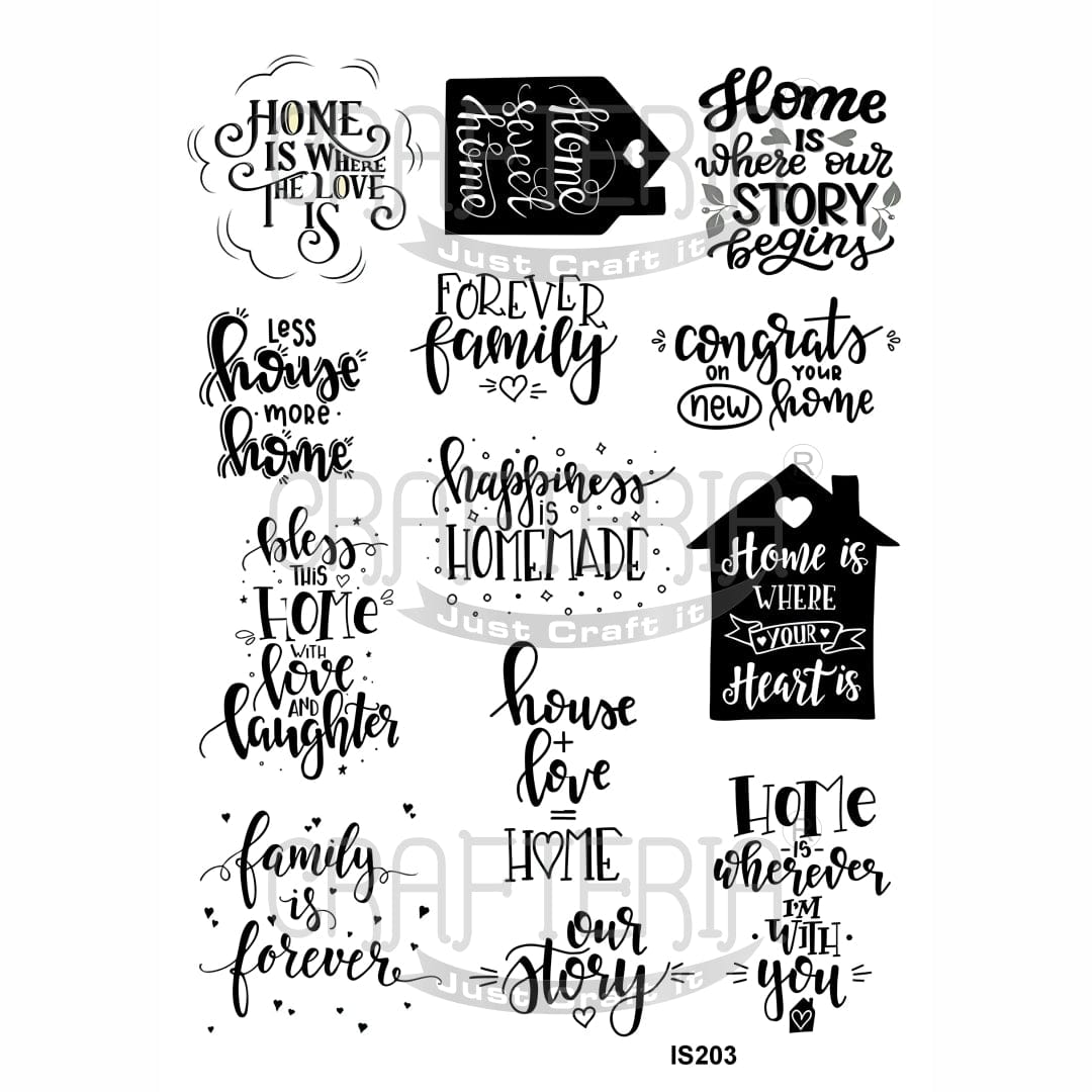 Home Designs Insert Sheet (Transparent Sheet) IS203 IS203