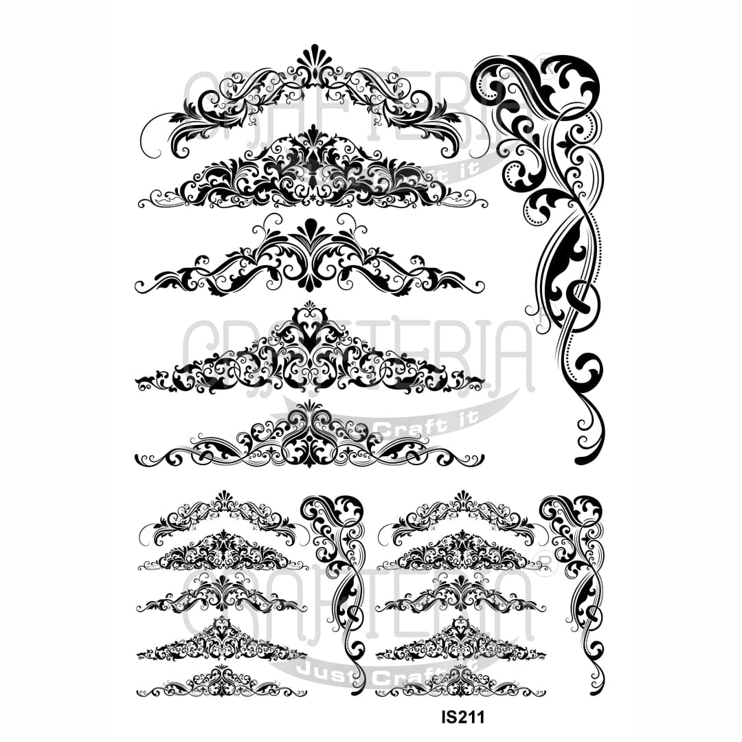 Crafteria Border Designs Insert Sheet (Transparent Sheet) IS211