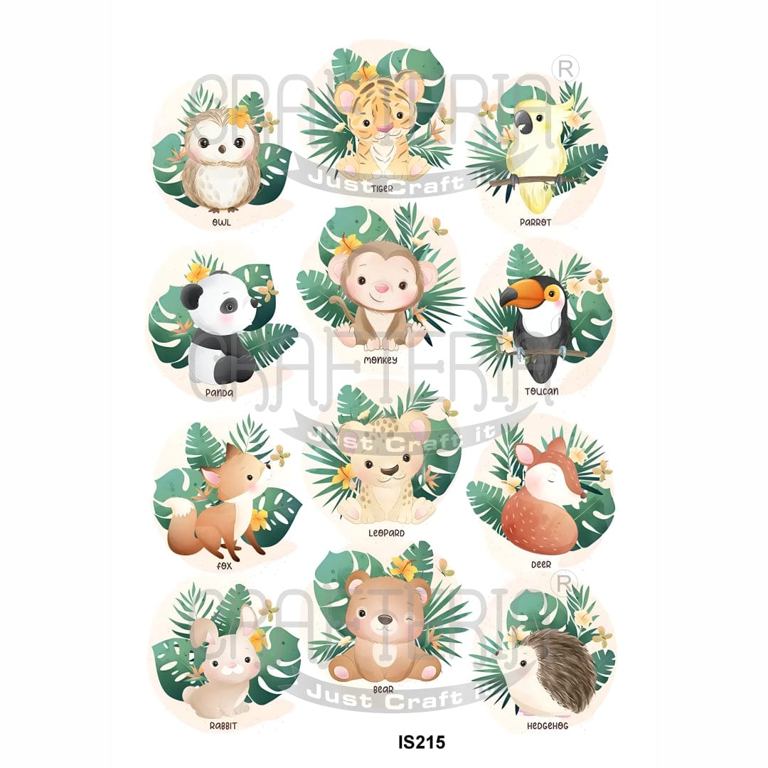Crafteria Animal Designs Insert Sheet (Transparent Sheet) IS215