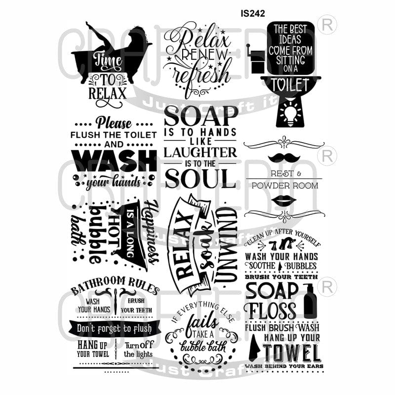 Bath Designs Insert Sheet (Transparent Sheet) IS242 IS242