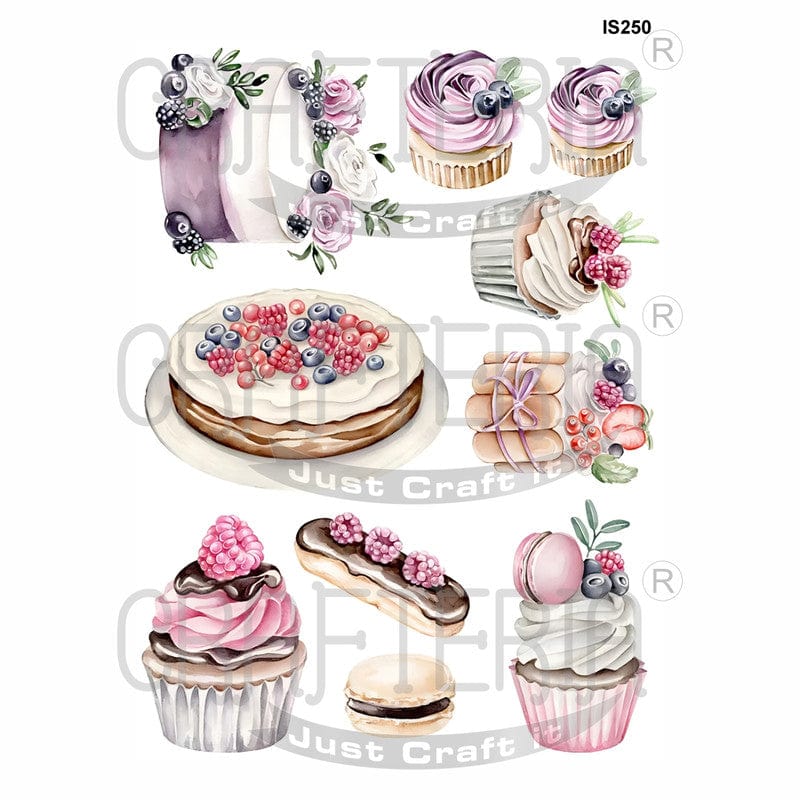 Crafteria Desserts Designs Insert Sheet (Transparent Sheet) IS250