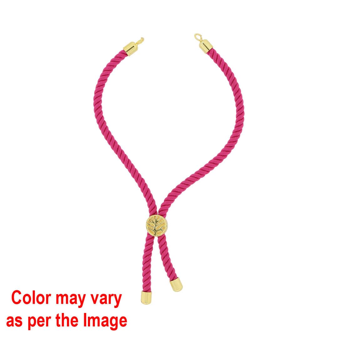 Crafteria D Blue Colour Rope Bracelet with Gold Accents and Centerpiece