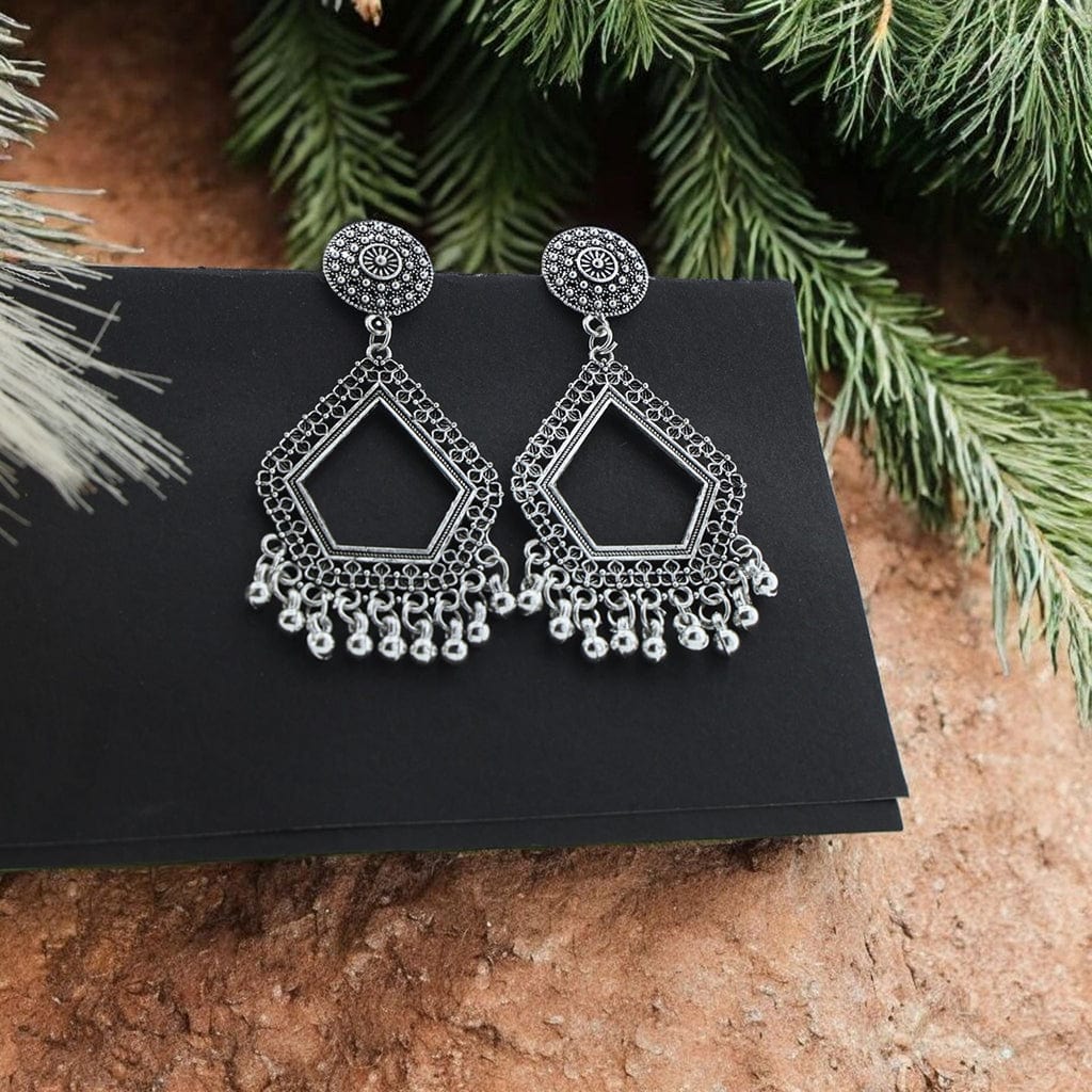 Crafteria Oxidized Silver Jhumka Design 2