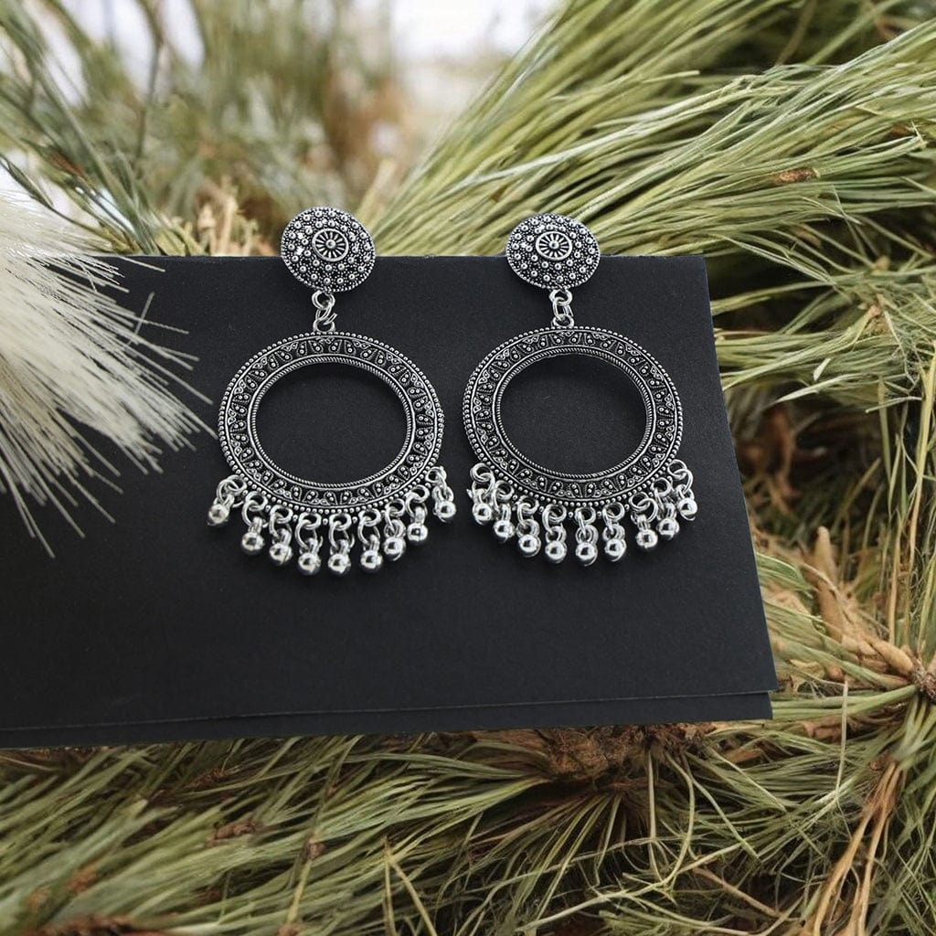 Crafteria Oxidized Silver Jhumka Design 3