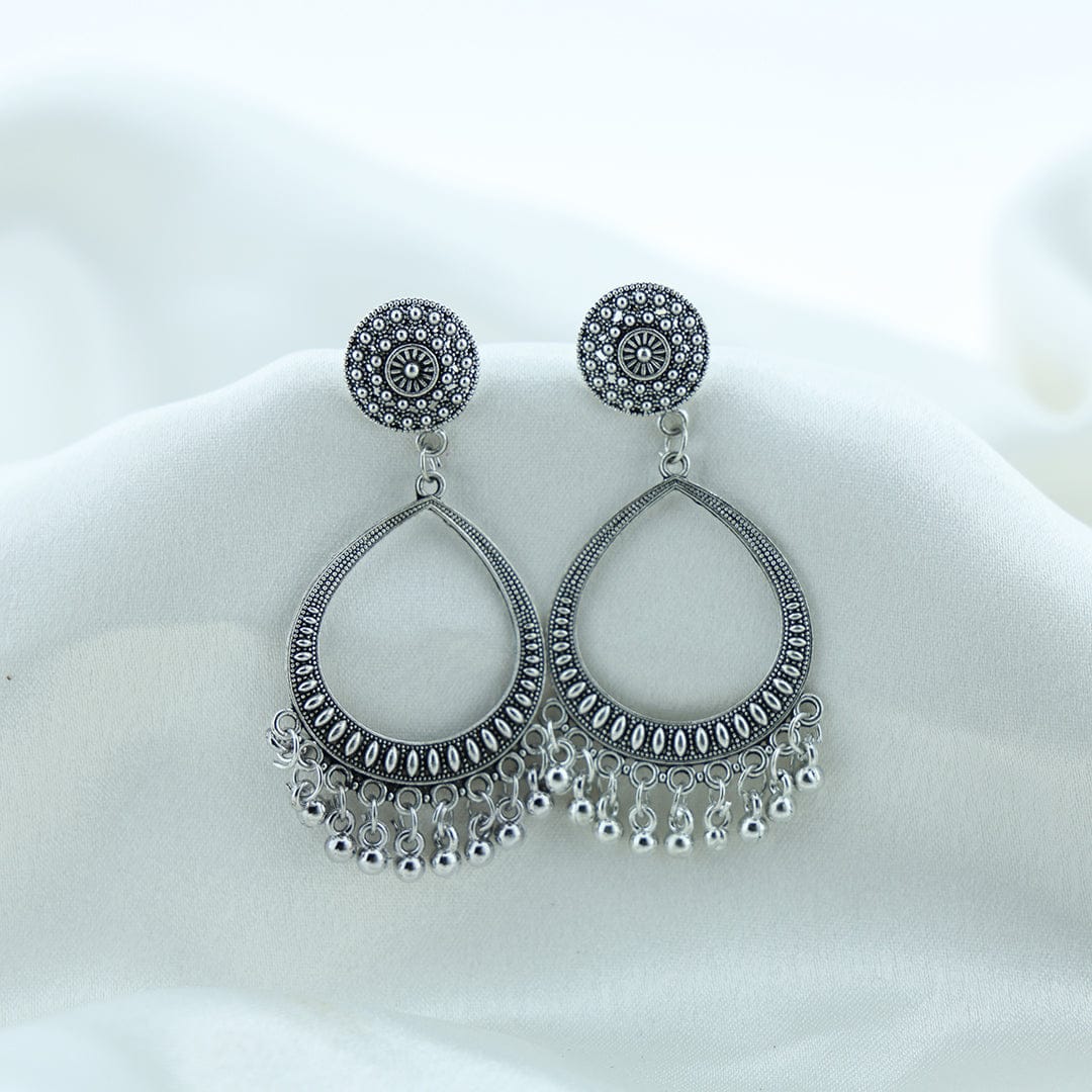 Crafteria Oxidized Silver Jhumka Design 15