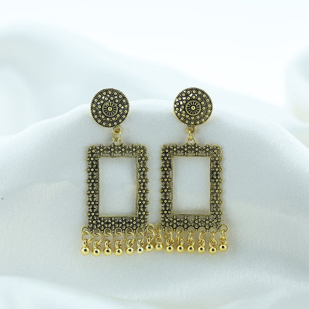 Crafteria Oxidized Gold Jhumka Design 21