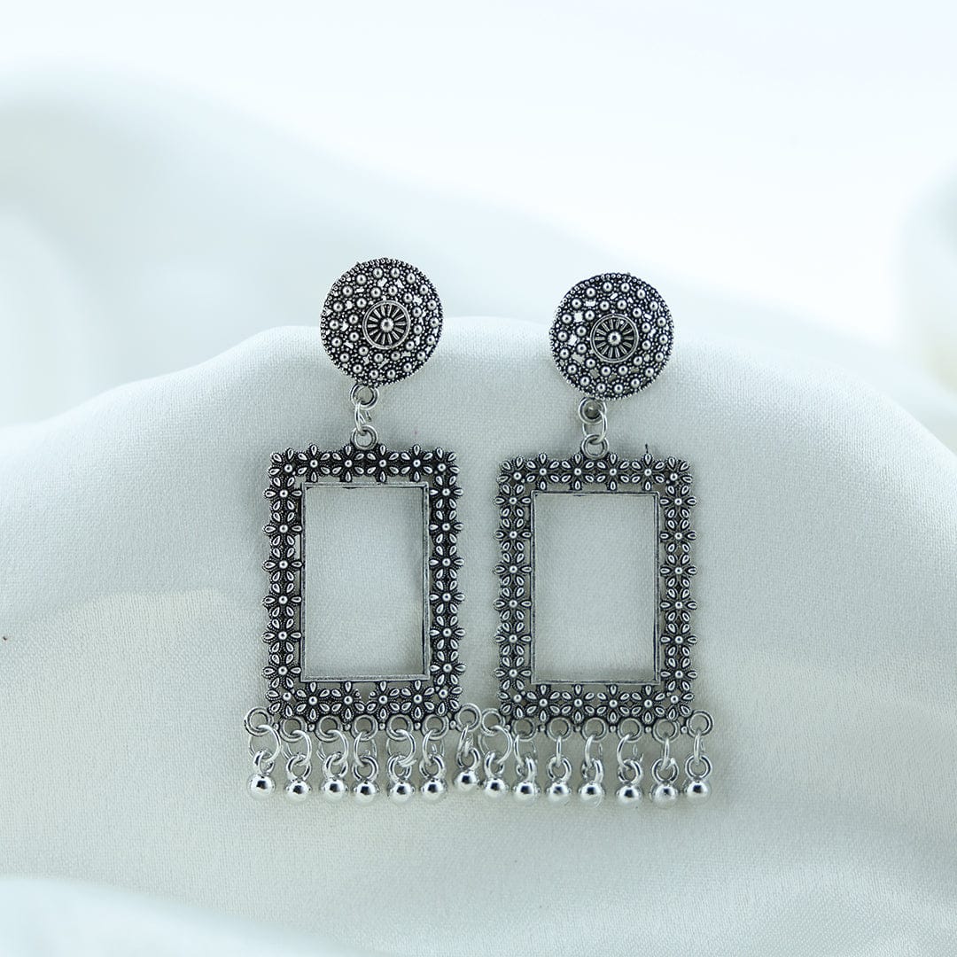 Crafteria Oxidized Silver Jhumka Design 21