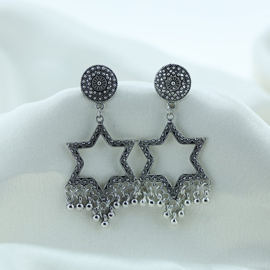Crafteria Oxidized Silver Jhumka Design 23