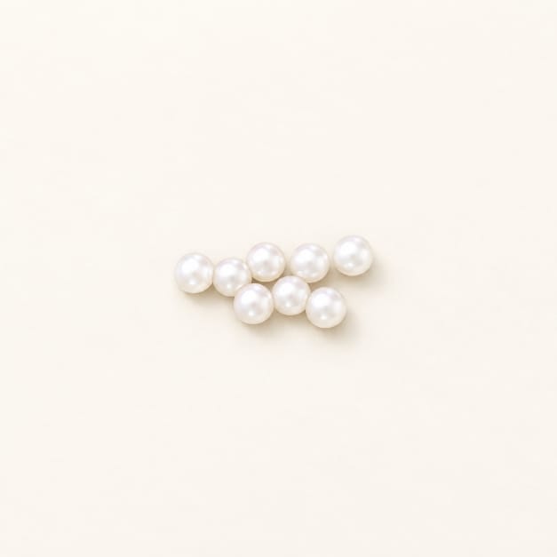 3MM White Half Pearl Moti – Small Round Flat Back Pearl Embellishments for DIY Craft & Decoration | Pack of Approx. 25 GM MT0301