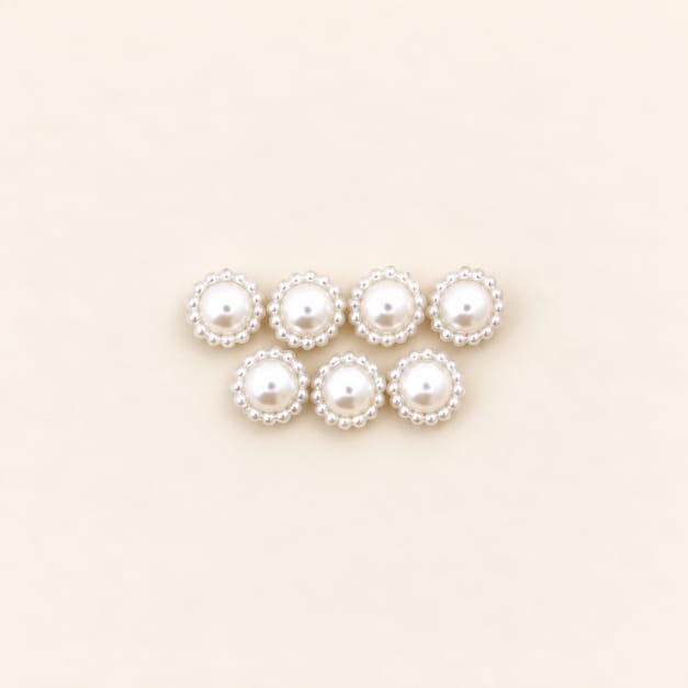 8MM White Half Pearl Cabochon Embellishments – Premium Pearl Finish | DIY Craft & Decoration | Pack of Approx. 25 GM MT0801