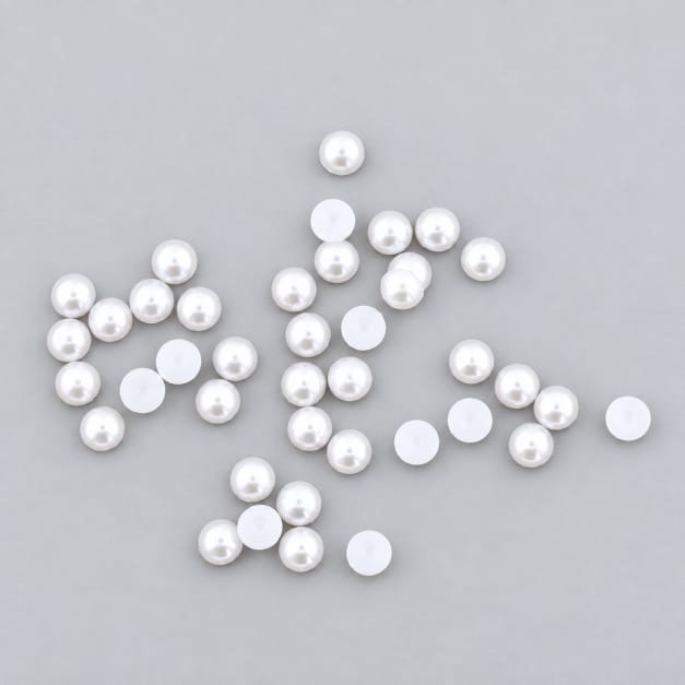 8MM White Pearl Moti – Round Glossy Craft Pearl Beads for Jewellery Making, DIY & Decoration | Pack of Approx. 25 GM MT0802
