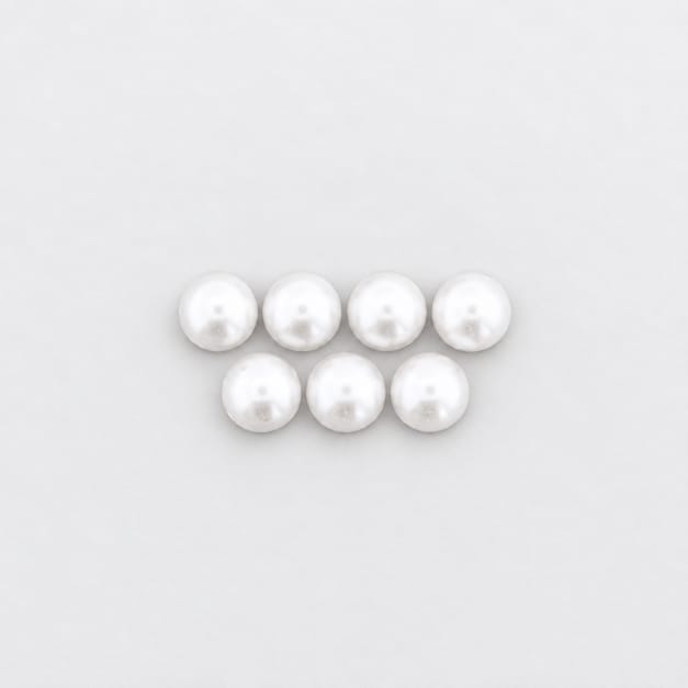8MM White Pearl Moti – Round Glossy Craft Pearl Beads for Jewellery Making, DIY & Decoration | Pack of Approx. 25 GM MT0802
