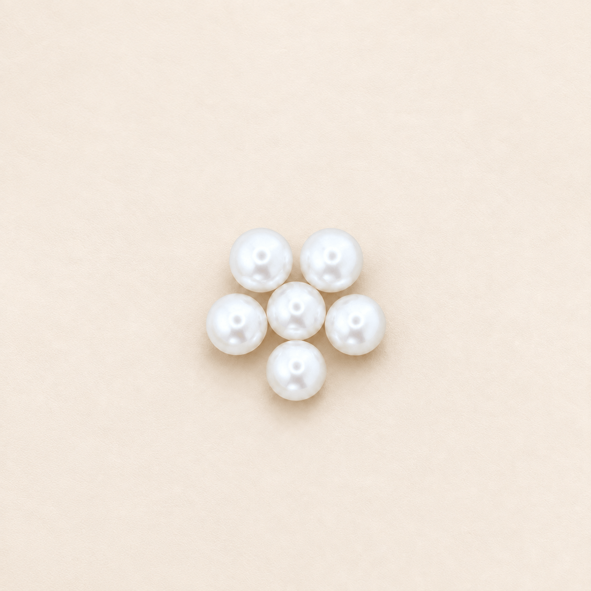 10MM Cream Pearl Moti Beads – Round Glossy Beads for Jewellery Making, DIY & Decoration | Pack of Approx. 25 GM MT1001