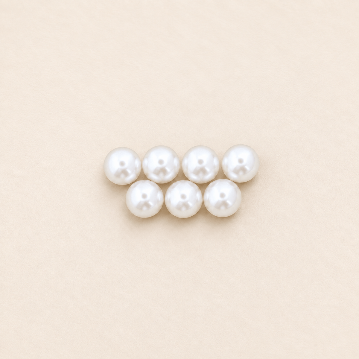 10MM White Pearl Moti Beads – Round Glossy Craft Pearls for Jewellery Making, DIY & Decoration | Pack of Approx. 25 GM MT1002