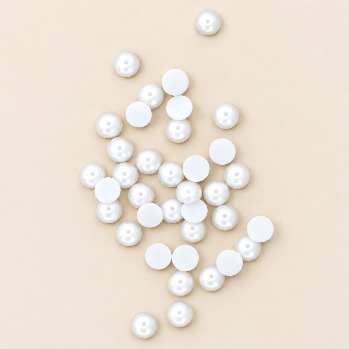 14MM White Pearl Moti – Large Round Glossy Craft Pearl Beads for Jewellery Making, DIY & Decoration | Pack of Approx. 25 GM MT1403