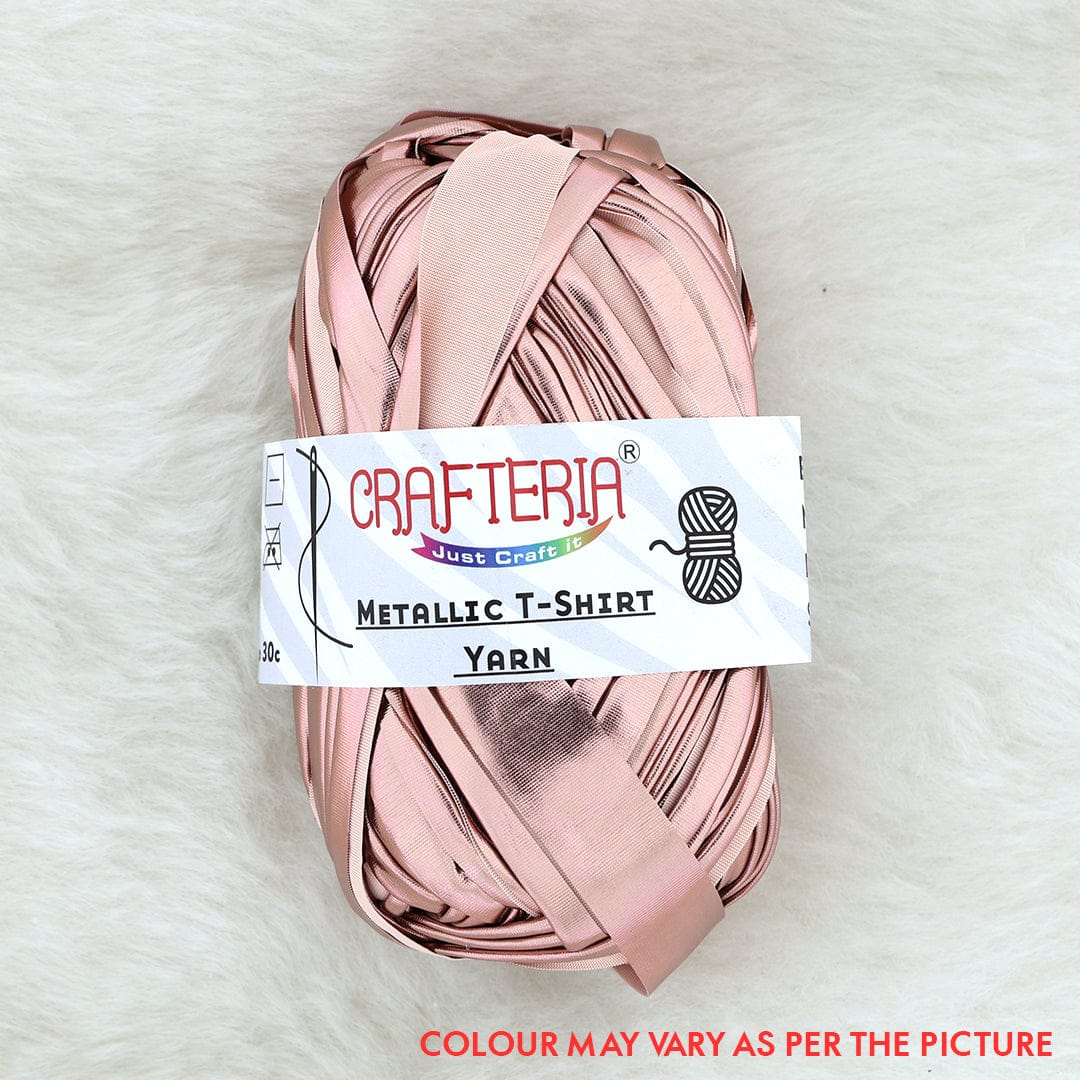 Crafteria Rose Gold Metallic T-Shirt Yarn