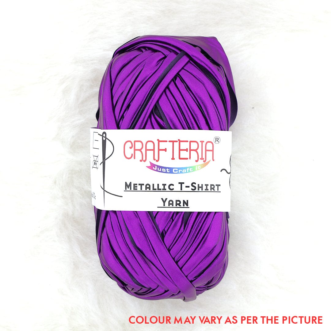 Crafteria Purple Metallic T-Shirt Yarn