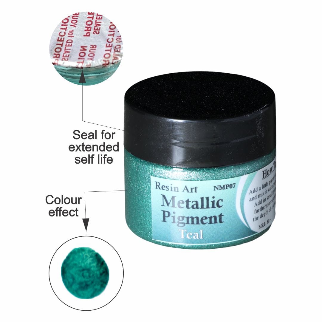 JUST CRAFT IT METALLIC RESIN PIGMENT Teal Metallic Pigment