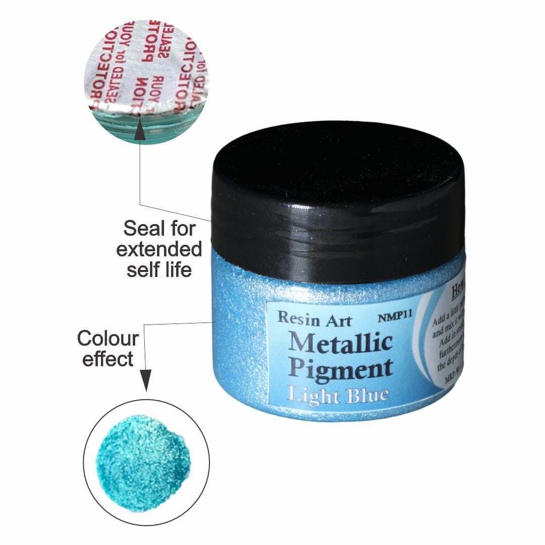 JUST CRAFT IT METALLIC RESIN PIGMENT Light Blue Metallic Pigment