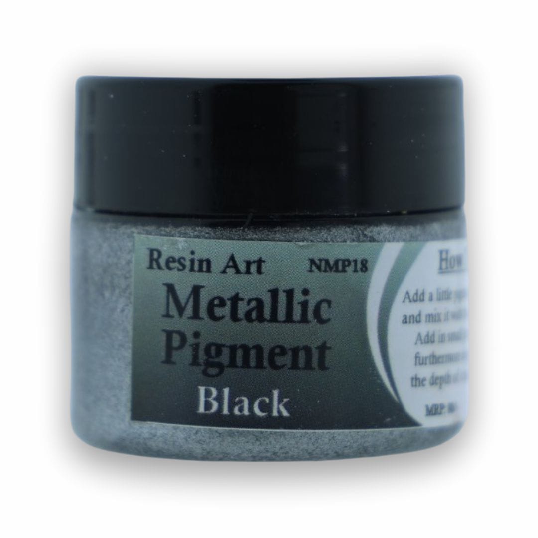JUST CRAFT IT METALLIC RESIN PIGMENT Black Metallic Pigment