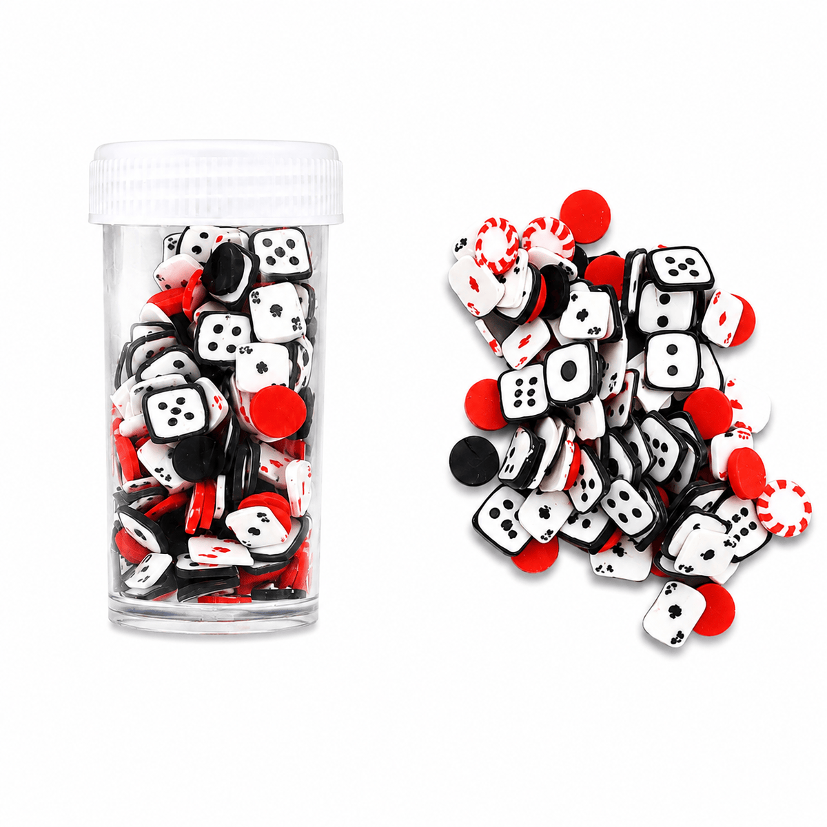 generic Playing Card & Dice Polymer Clay Slices
