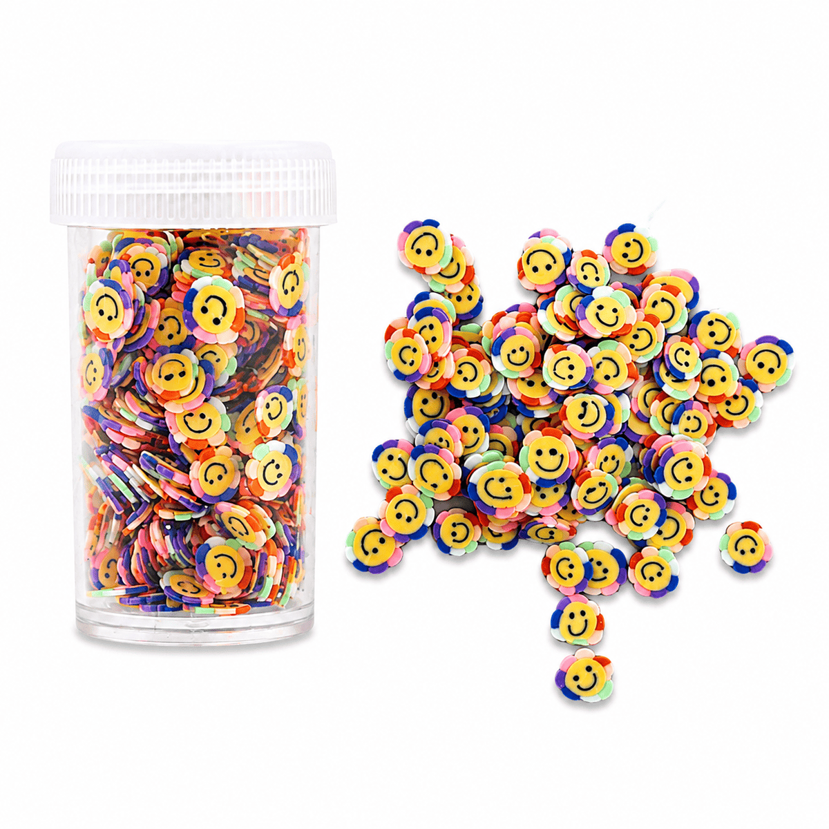 generic Smiley Flower Polymer Clay Slices