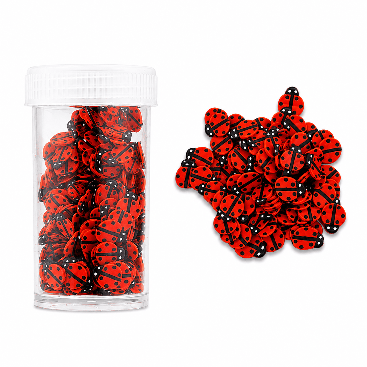GENERIC Mini Ladybug Polymer Clay Embellishments