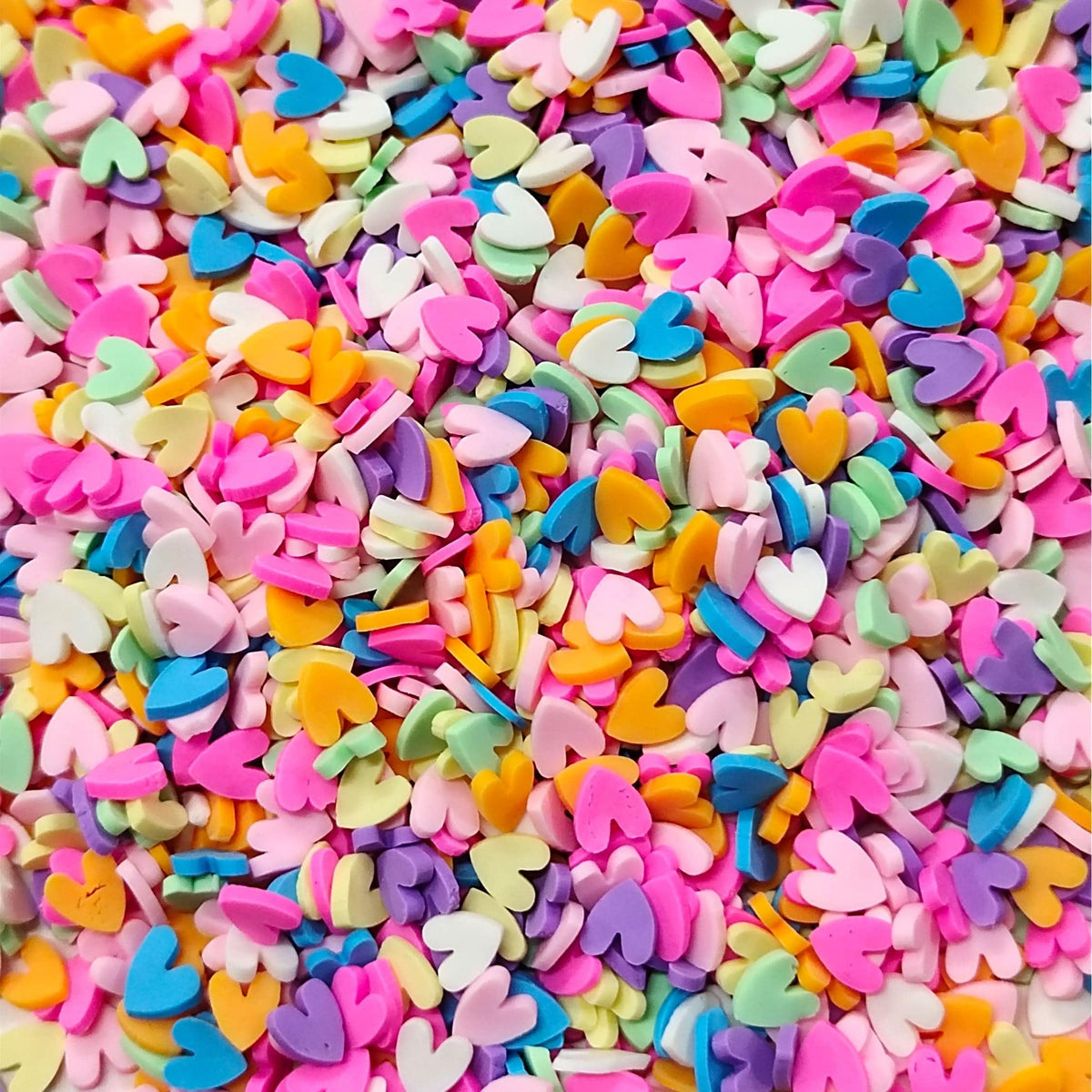 Long Heart Shape Polymer Chips PCH25007