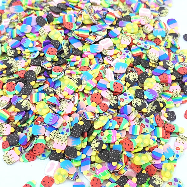 Ice Candy Stick Shape Polymer Chips PCH25127