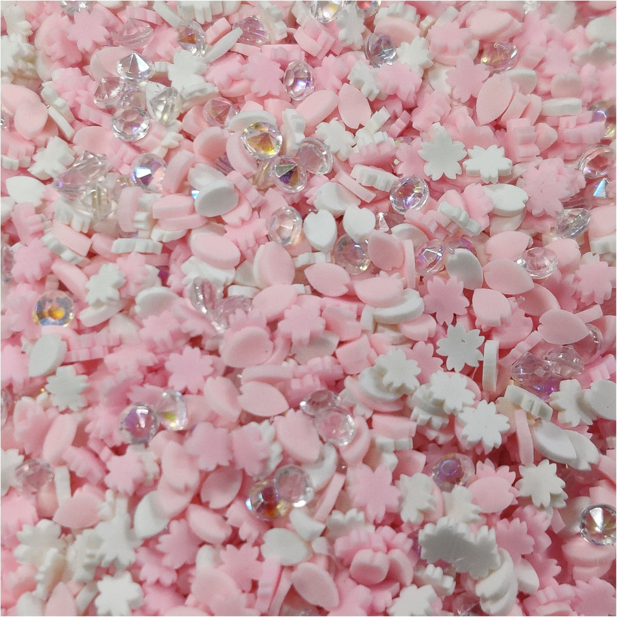 Flower With Diamond Big Polymer Chips PCH25201
