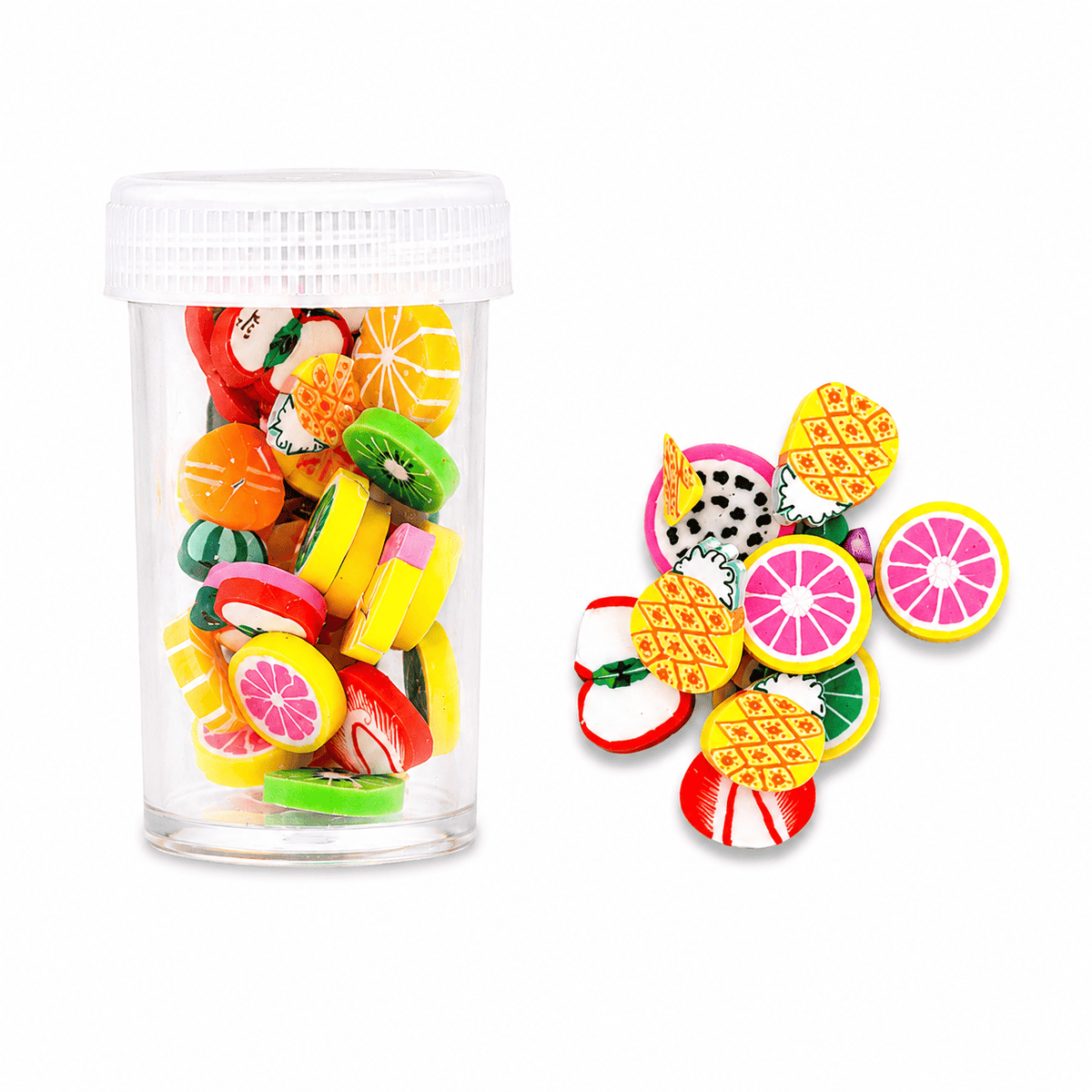 GENERIC Assorted Fruit Slice Polymer Clay Embellishments