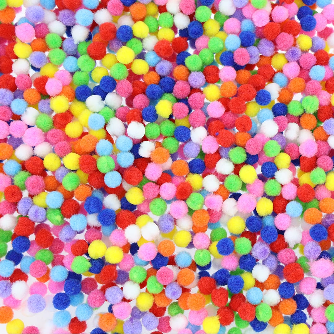 1Cm Pompom (Approx 2000Pcs). PM001
