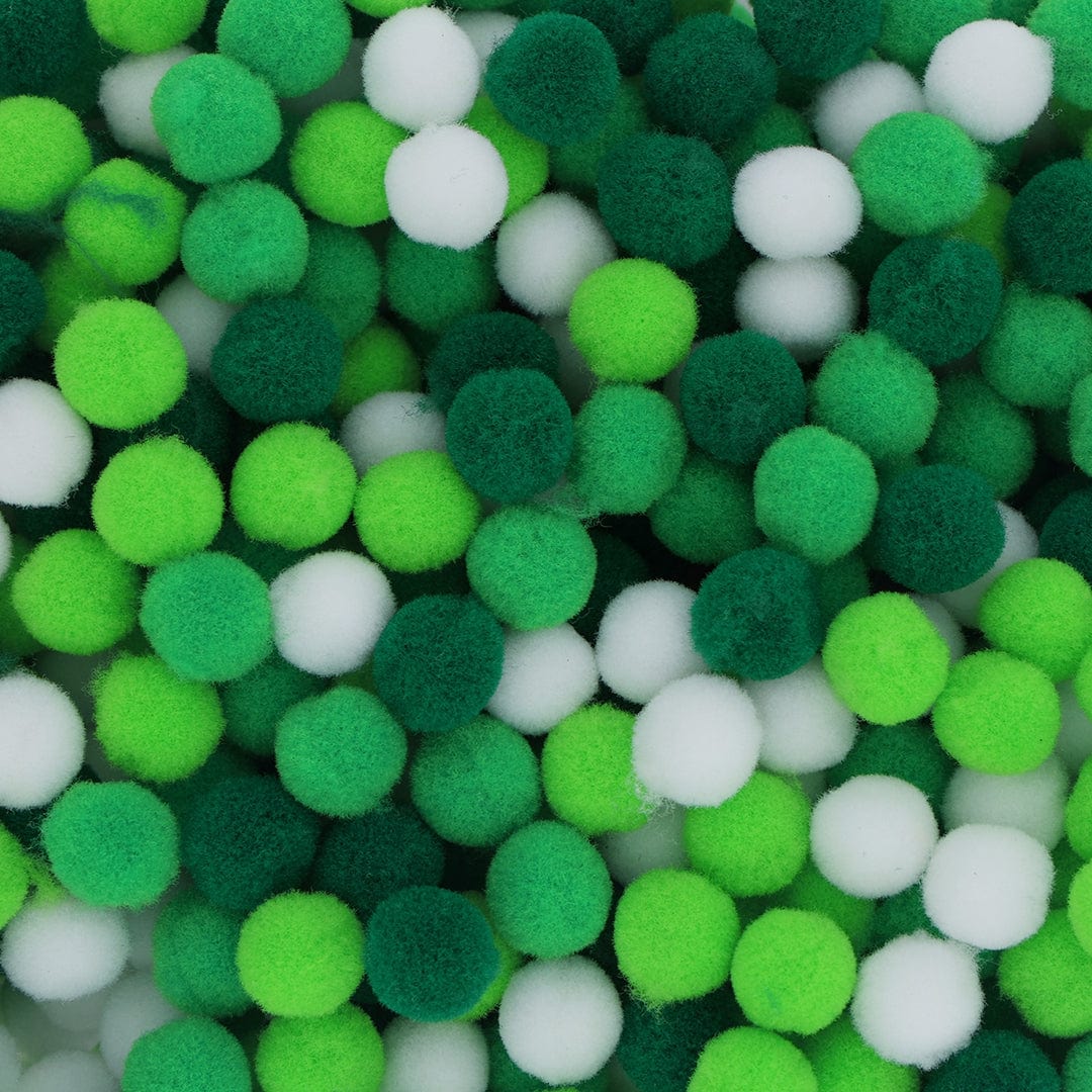 Crafteria Green Monochrome 1 Cm Pom Pom Heavy
