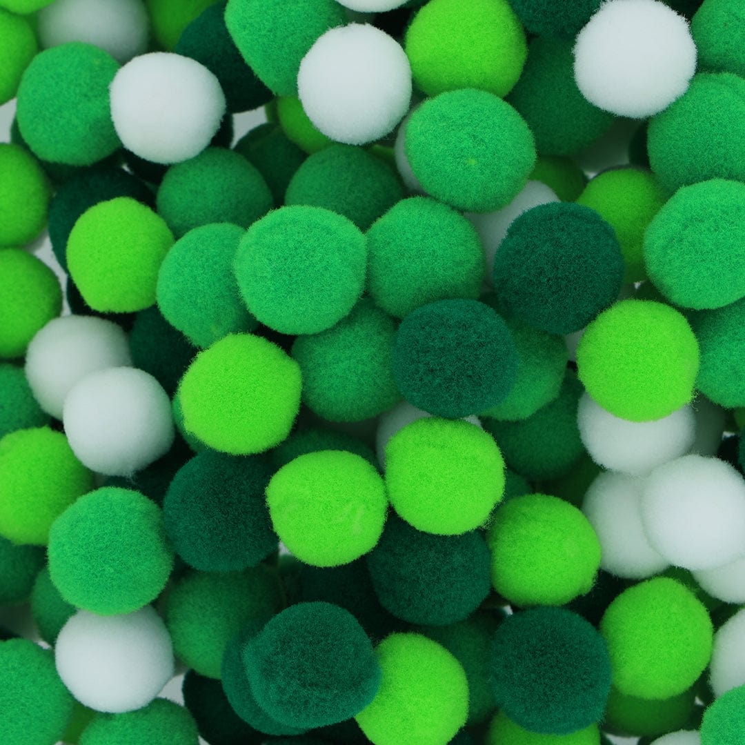 Crafteria Green Monochrome 2 Cm Pom Pom Heavy