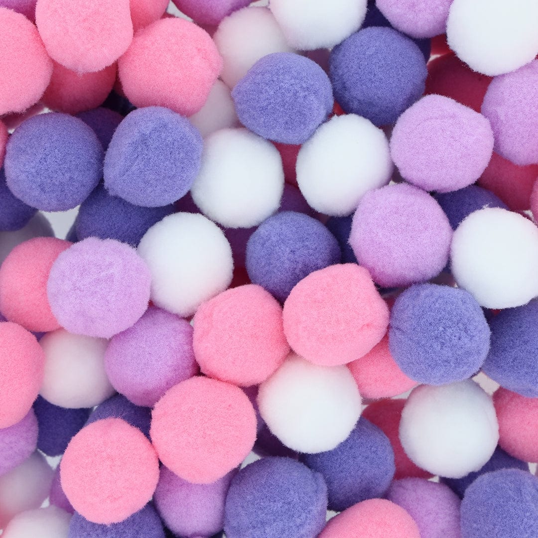 Crafteria Pastel Pink & Purple Monochrome 3 Cm Pom Pom Heavy