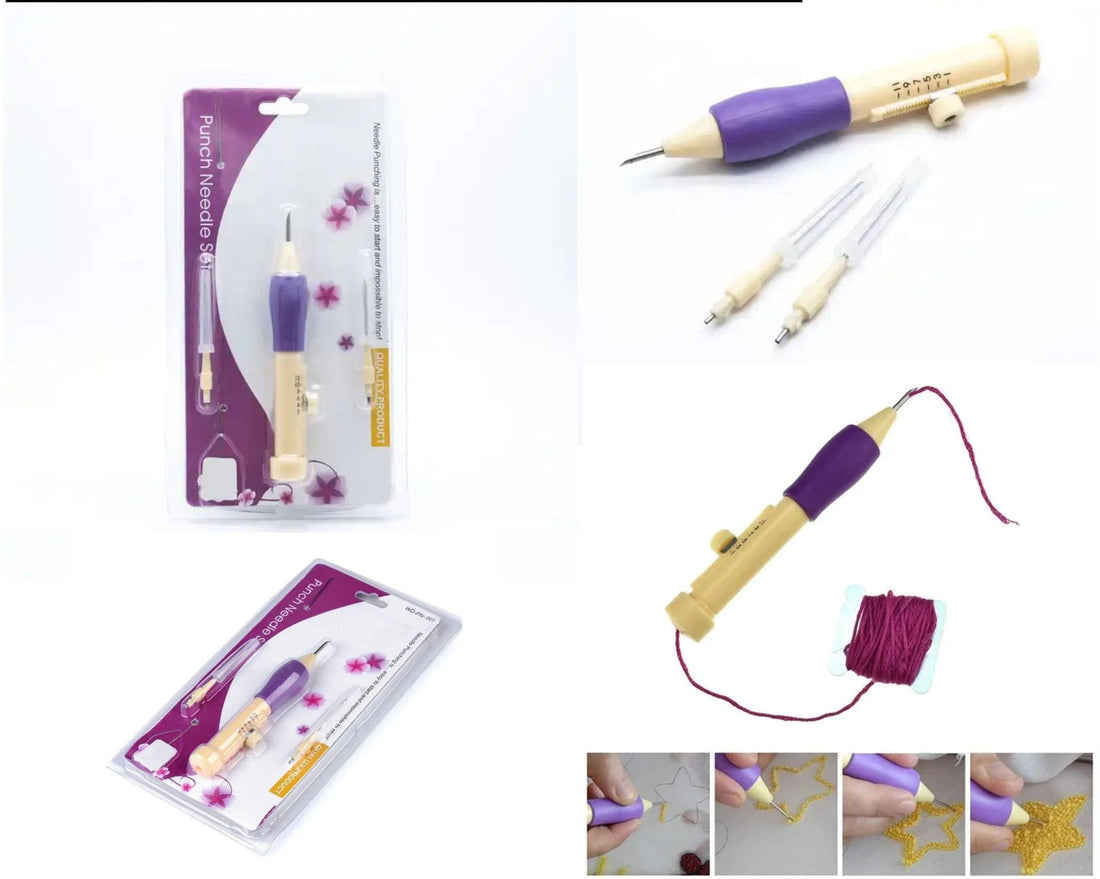 Purple Punch Needle Tool And Threader PN003