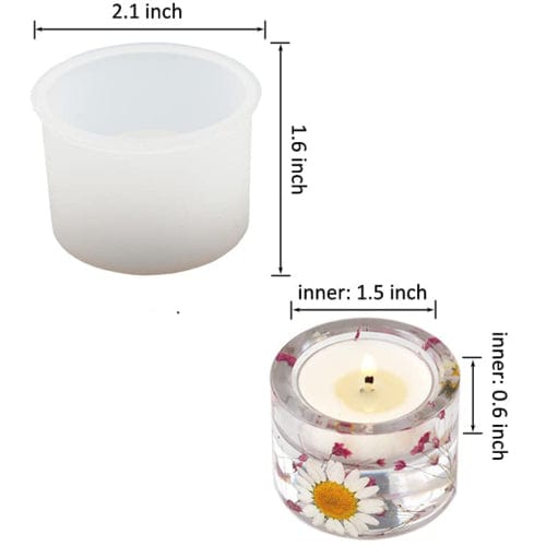 Round Tea Light Candle Holder Mould RI02185