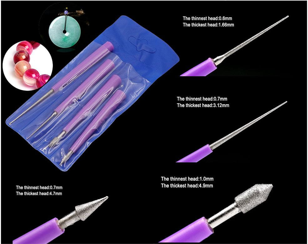 My Store RESIN TOOLS 4 PCS DIAMOND TIPPED BEAD REAMER
