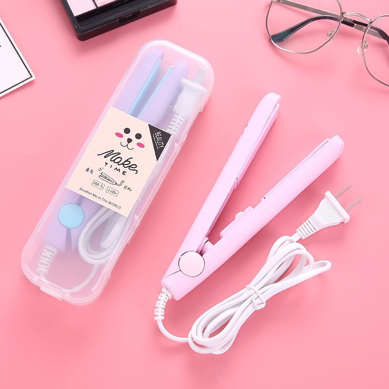Portable Mini Hair Straightener Compact Flat Iron for Pipe Cleaner Shaping,  Bag Sealing & Hair Bangs RI04081