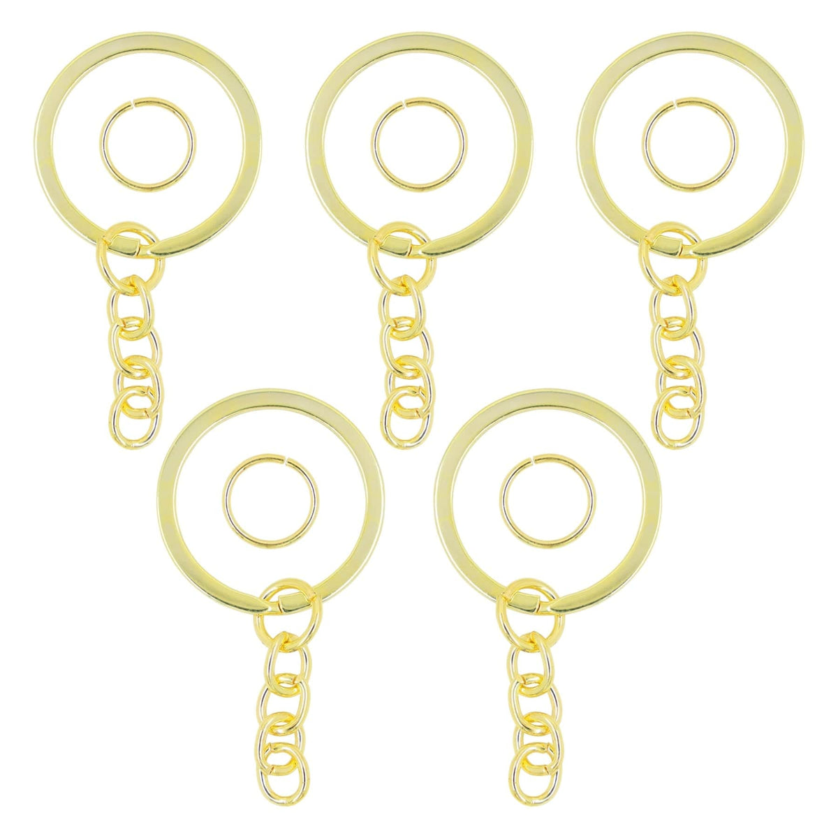 25MM Keychain With Connecter Ring (Small) (GOLD)